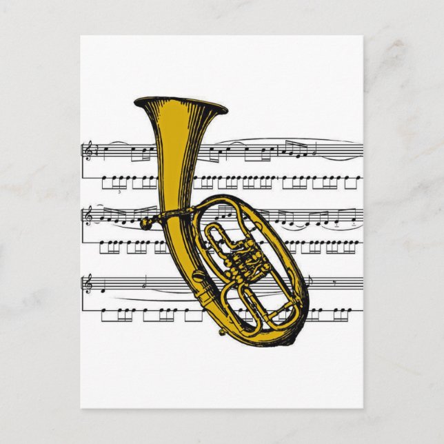Tuba musical 04 B Postcard (Front)