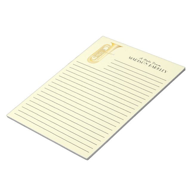 Tuba Musician Band Teacher Notepad (Angled)