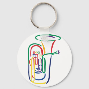 Tuba Outline Keychain