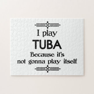 Tuba - Play Itself Funny Deco Music Jigsaw Puzzle