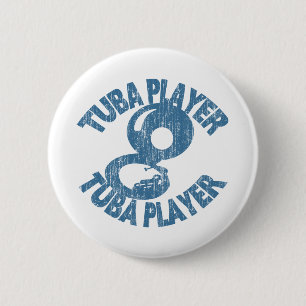 Tuba Player 2 Inch Round Button