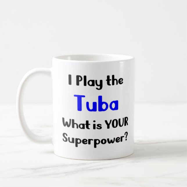 tuba player coffee mug (Left)