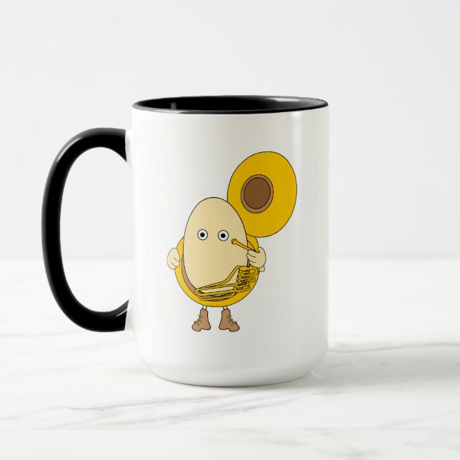 Tuba Player Egghead Mug (Left)