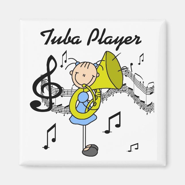 Tuba Player Magnet (Front)