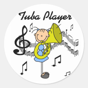 Tuba Player Stickers Sticker
