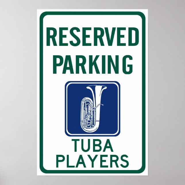 Tuba Players Parking Poster (Front)