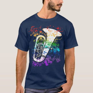 Tuba Rainbow Colours Tubaist Brass Musician T-Shirt