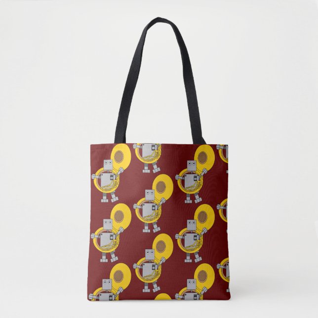 Tuba Robot Tote Bag (Front)