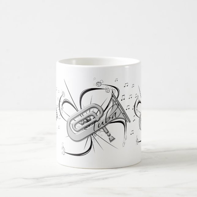 Tuba Silver and Notes Coffee Mug (Center)