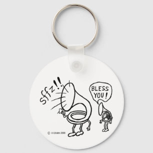 Tuba Sneeze Border Keychain