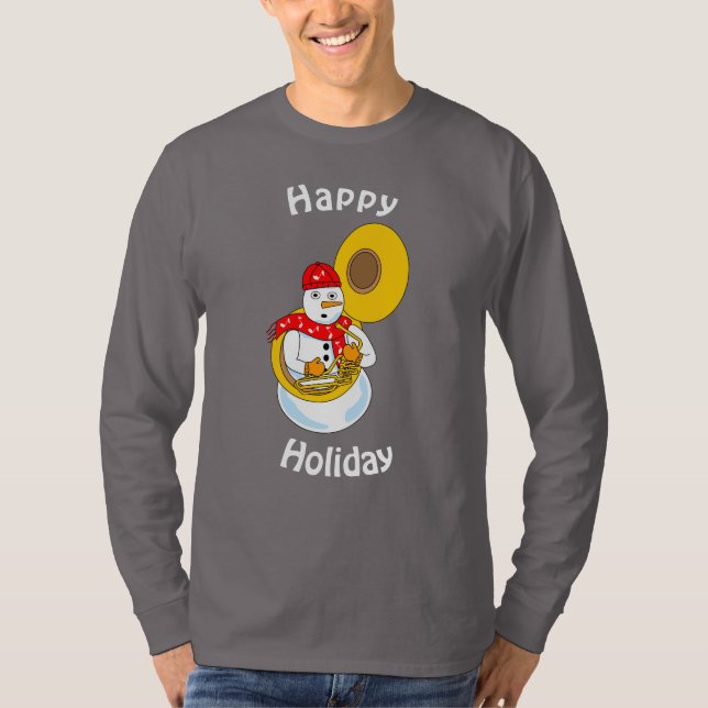 Tuba Snowman T-Shirt (Front)