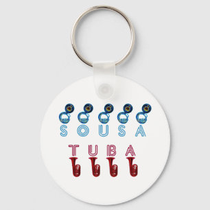 tuba sousa instruments keychain