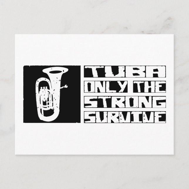 Tuba Survive Postcard (Front)
