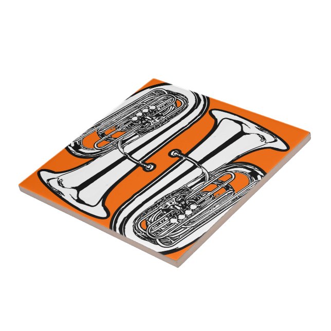 Tuba Trivet Tile for Hot plates, pots, and dishes (Side)