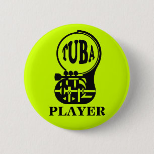 TUBA  , Tuba Player 2 Inch Round Button