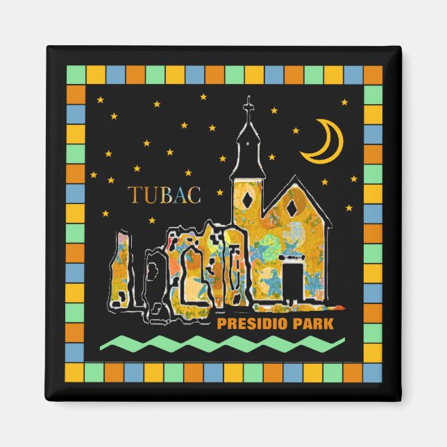 Tubac Presidio Park Mosaic Magnet (Devant)