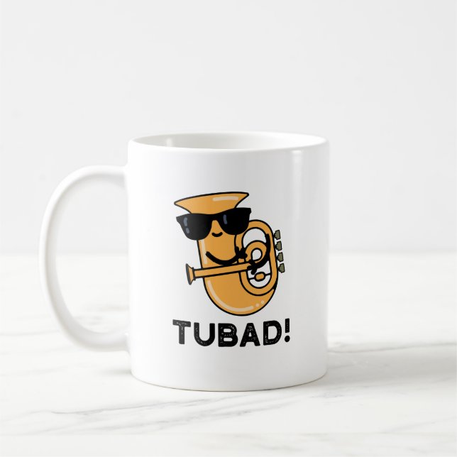 Tubad Funny Music Tuba Pun Coffee Mug (Left)