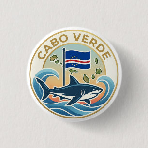 Tubarões Azuis - Cabo Verde 1 Inch Round Button