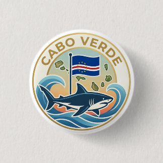 Tubarões Azuis - Cabo Verde 1 Inch Round Button