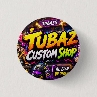 TUBAS Signature Tote Bag 1 Inch Round Button