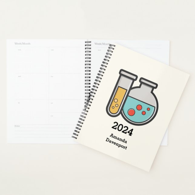 Tube d'essai de chimie et bécher (Devant avec enveloppe)