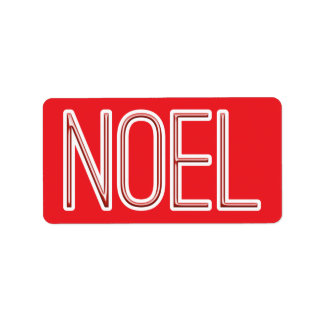 Tube Style Noel Label