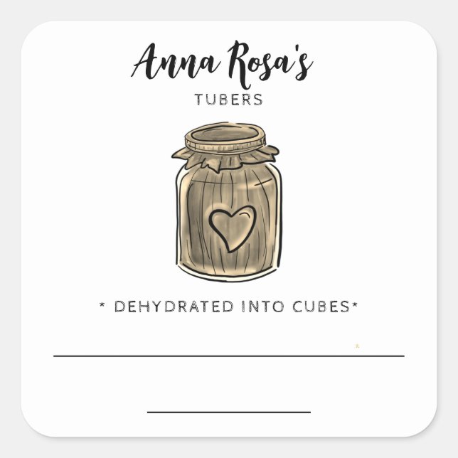 ** Tubercules déshydratés AP30 Étiquettes de bocau (Devant)