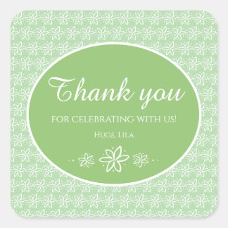Tuberose Flowers Personalized Party Stickers