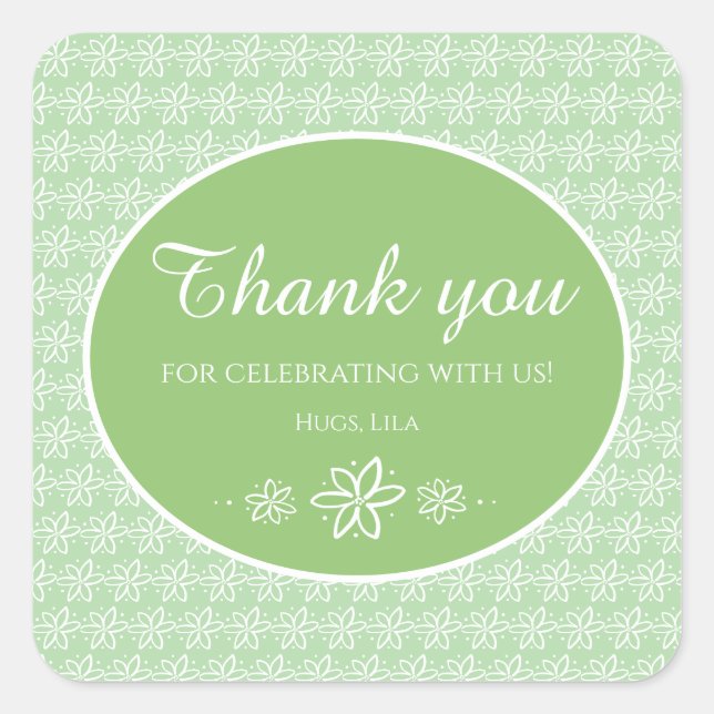 Tuberose Flowers Personalized Party Stickers (Front)