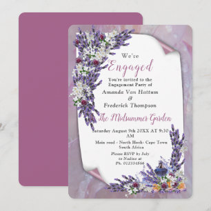 Tuberose & Lavender Blooms Invitation