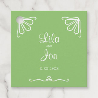 Tuberose Personalized  Wedding Favor Tags