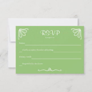 Tuberose Personalized Wedding RSVP Card