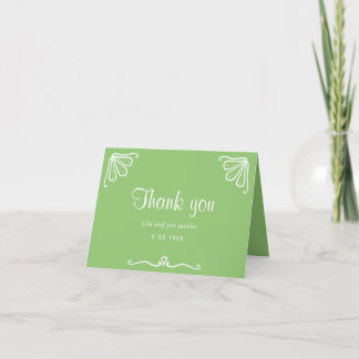 Tuberose Personalized Wedding Thank You Card