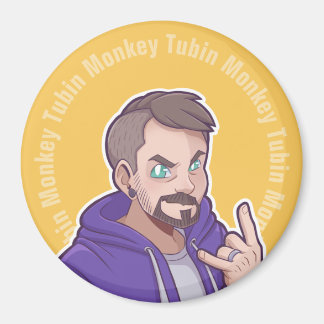 Tubin Monkey Hoodie Logo Magnet