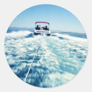 Tubing on Pyramid Lake Classic Round Sticker