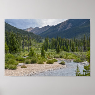 Tubing on the Snake River, Colorado Poster