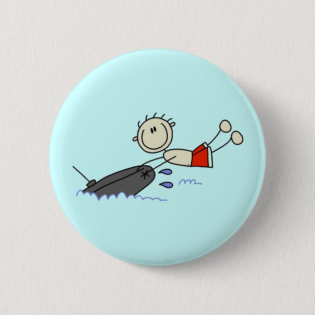 Tubing Stick Figure 2 Inch Round Button (Front)