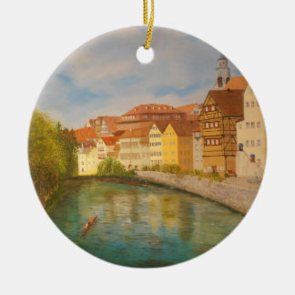 Tubingen in Sunlight Ceramic Ornament