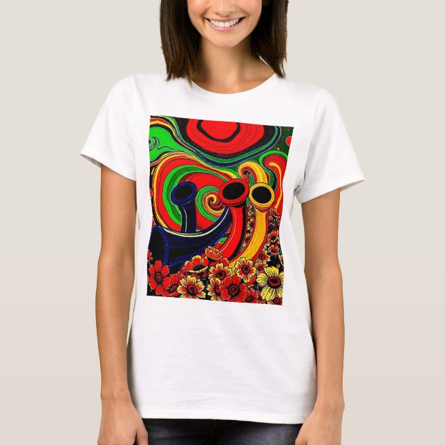 Tubular Floral 4 T-Shirt (Front)