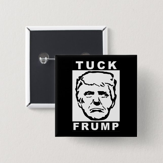 tuck frump 2 inch square button (Front & Back)