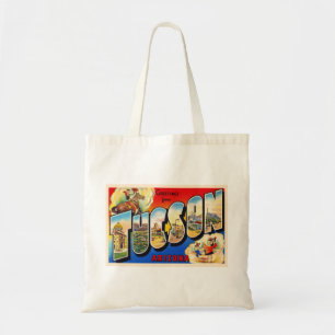 Tucson Arizona AZ Vintage Large Letter Postcard 1 Tote Bag
