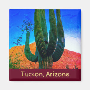 Tucson, Arizona Desert Cactus Magnet