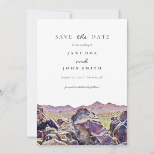 Tucson Arizona Desert Mountain Save The Date