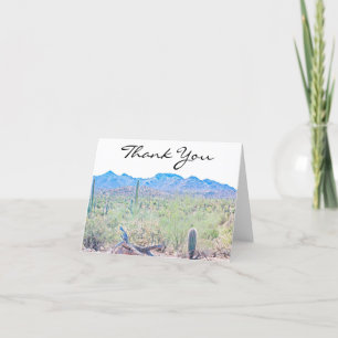 Tucson Arizona Desert Mountain Thank You Card