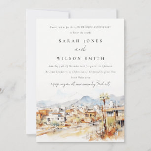 Tucson Arizona Landscape Wedding Anniversary Invitation