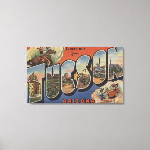 Tucson, Arizona - Large Letter Scenes 2 Canvas Print