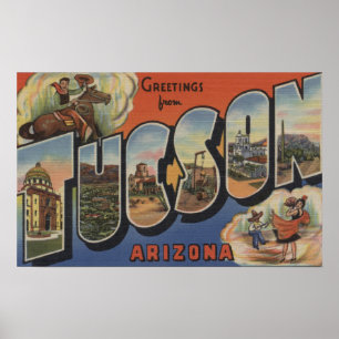 Tucson, Arizona - Large Letter Scenes 2 Poster