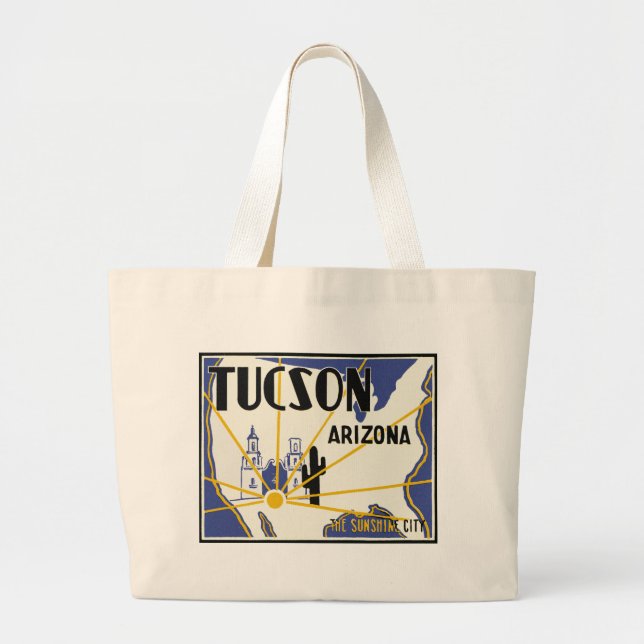 Tucson Arizona Large Tote Bag (Front)