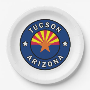 Tucson Arizona Paper Plate