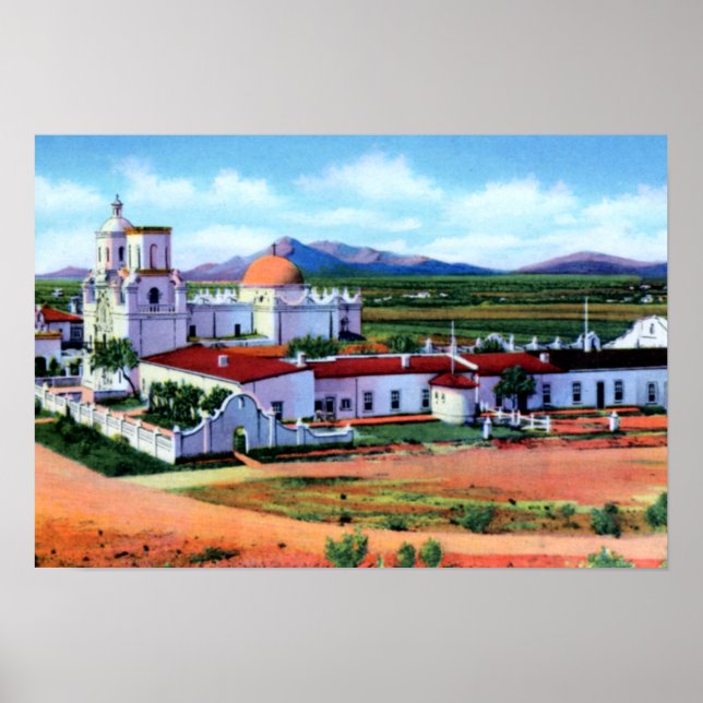 Tucson Arizona San Xavier Mission Poster (Front)